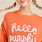 Hello Pumpkin Letter Verbiage Sweater