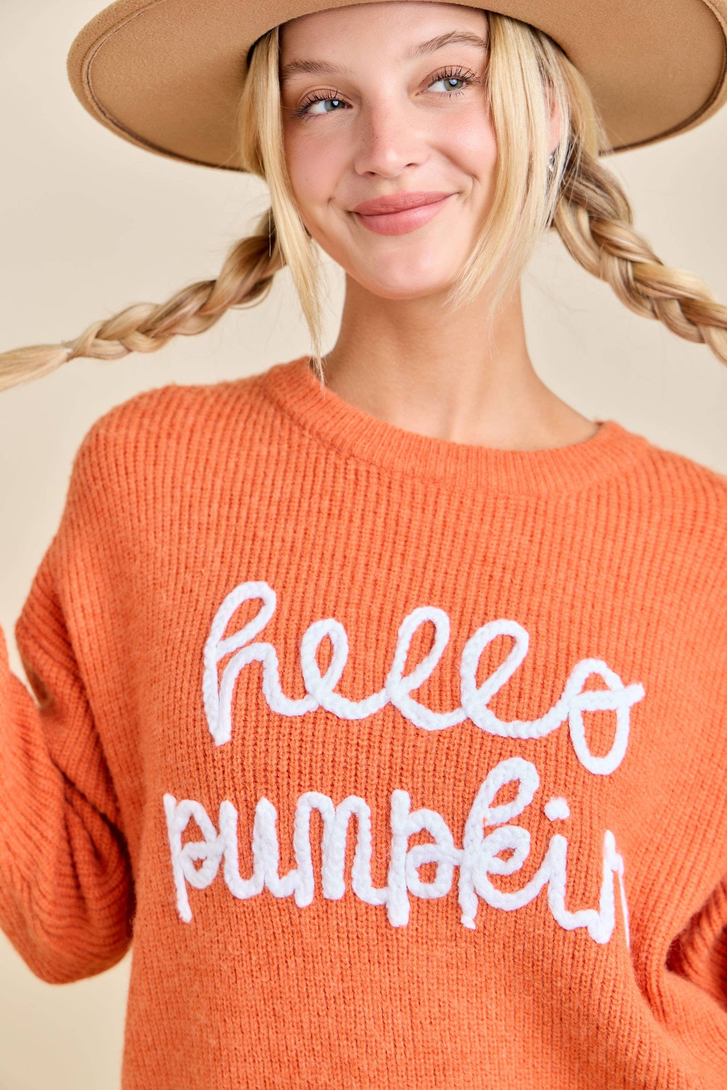 Hello Pumpkin Letter Verbiage Sweater