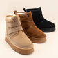 MELIYA PLATFORM DOUBLE VELCRO STRAP FUR LINED BOOT