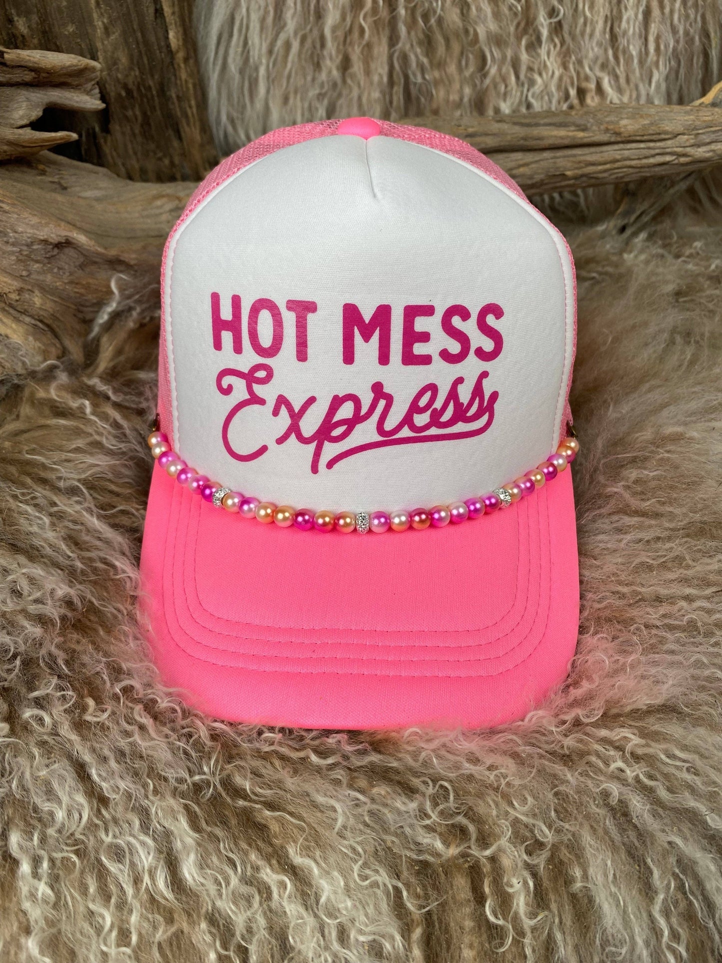 Hot Mess Express Trucker Ballcap with Beads