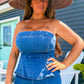 The Boardwalk Denim Romper