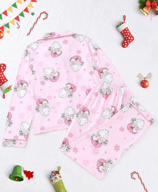 Pink Vintage Santa Pj’s