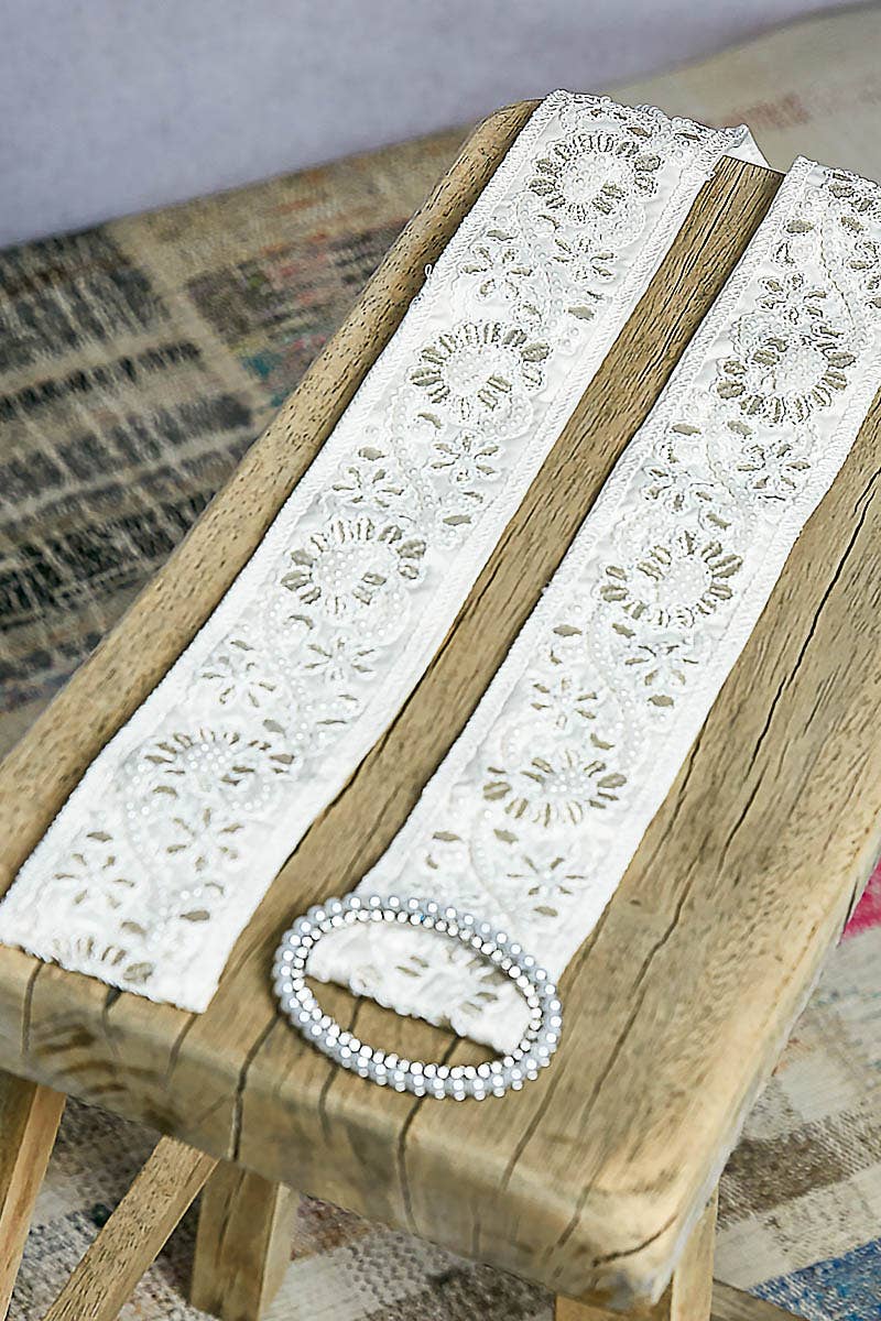 The Pearl Prairie Lace Belt