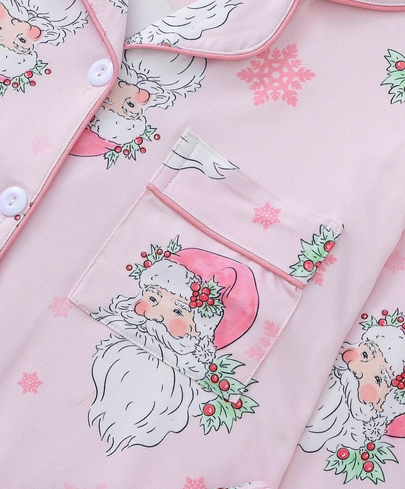 Pink Vintage Santa Pj’s