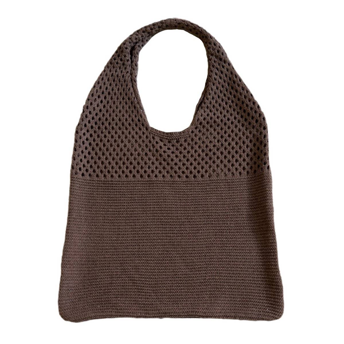 CWAB1952_SOLID COLOR VINTAGE KNIT TOTE BAG