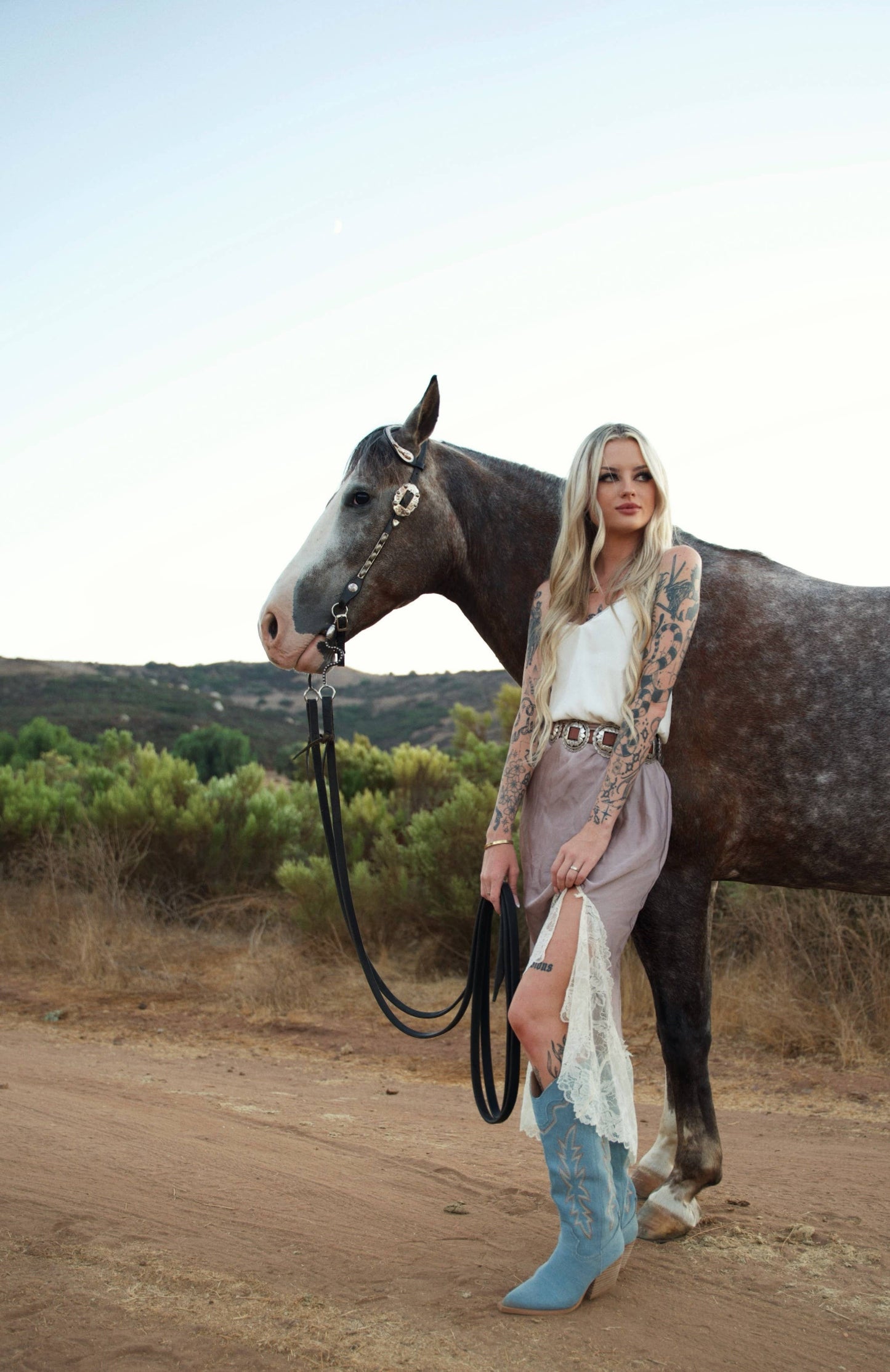 Maxie Denim Tall Boots