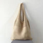 CWAB1952_SOLID COLOR VINTAGE KNIT TOTE BAG