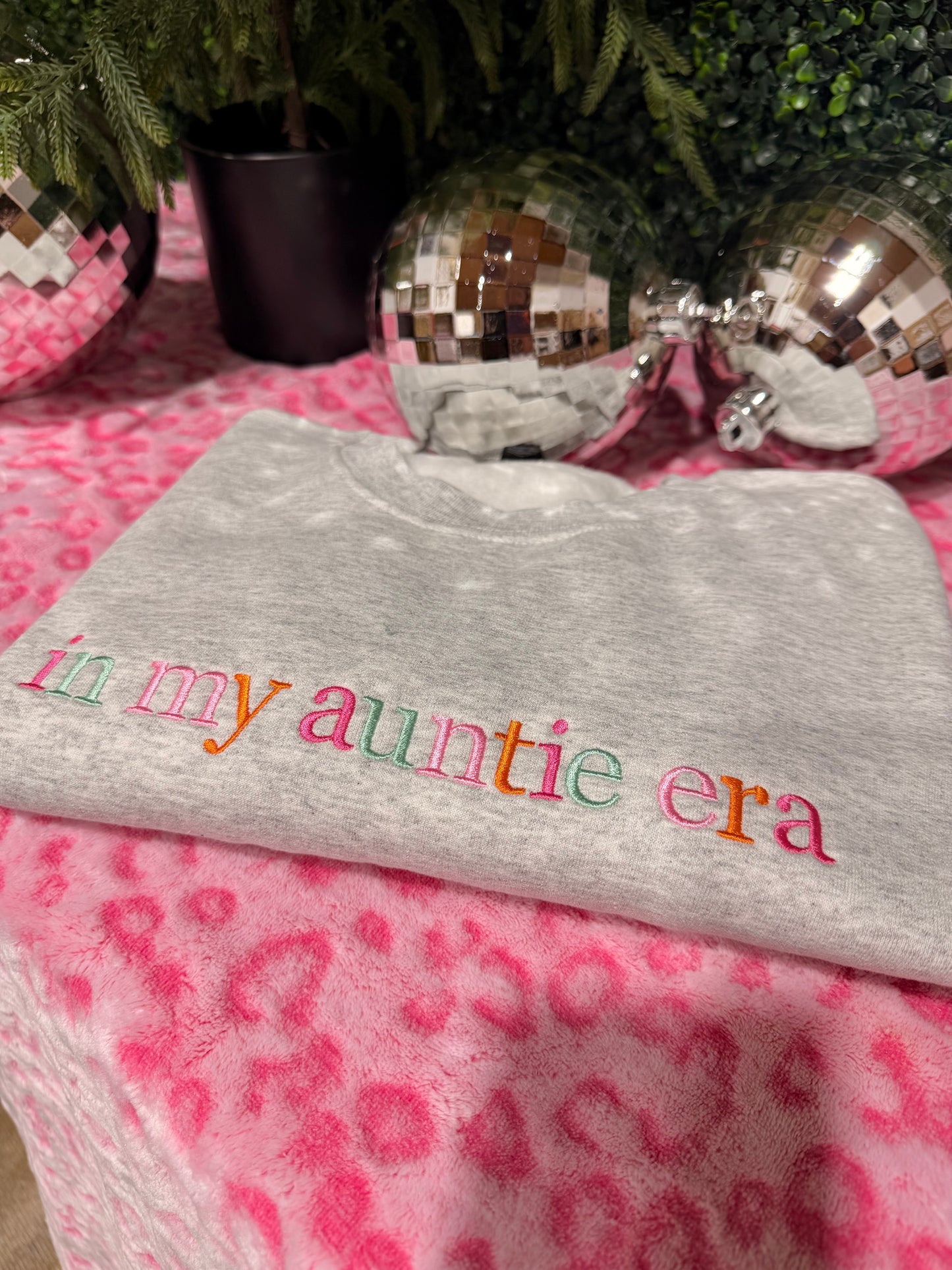 in my auntie era - embroidered sweatshirt