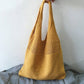 CWAB1952_SOLID COLOR VINTAGE KNIT TOTE BAG