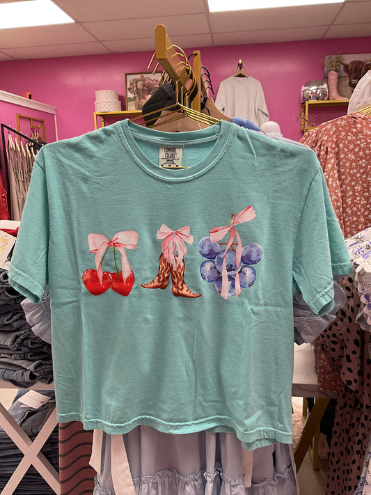 Spring Cowgirl Cropped Tee