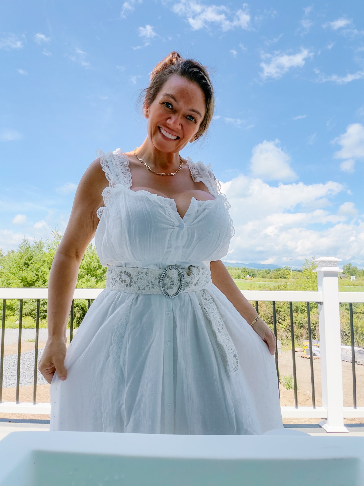 Sunday in White Maxi