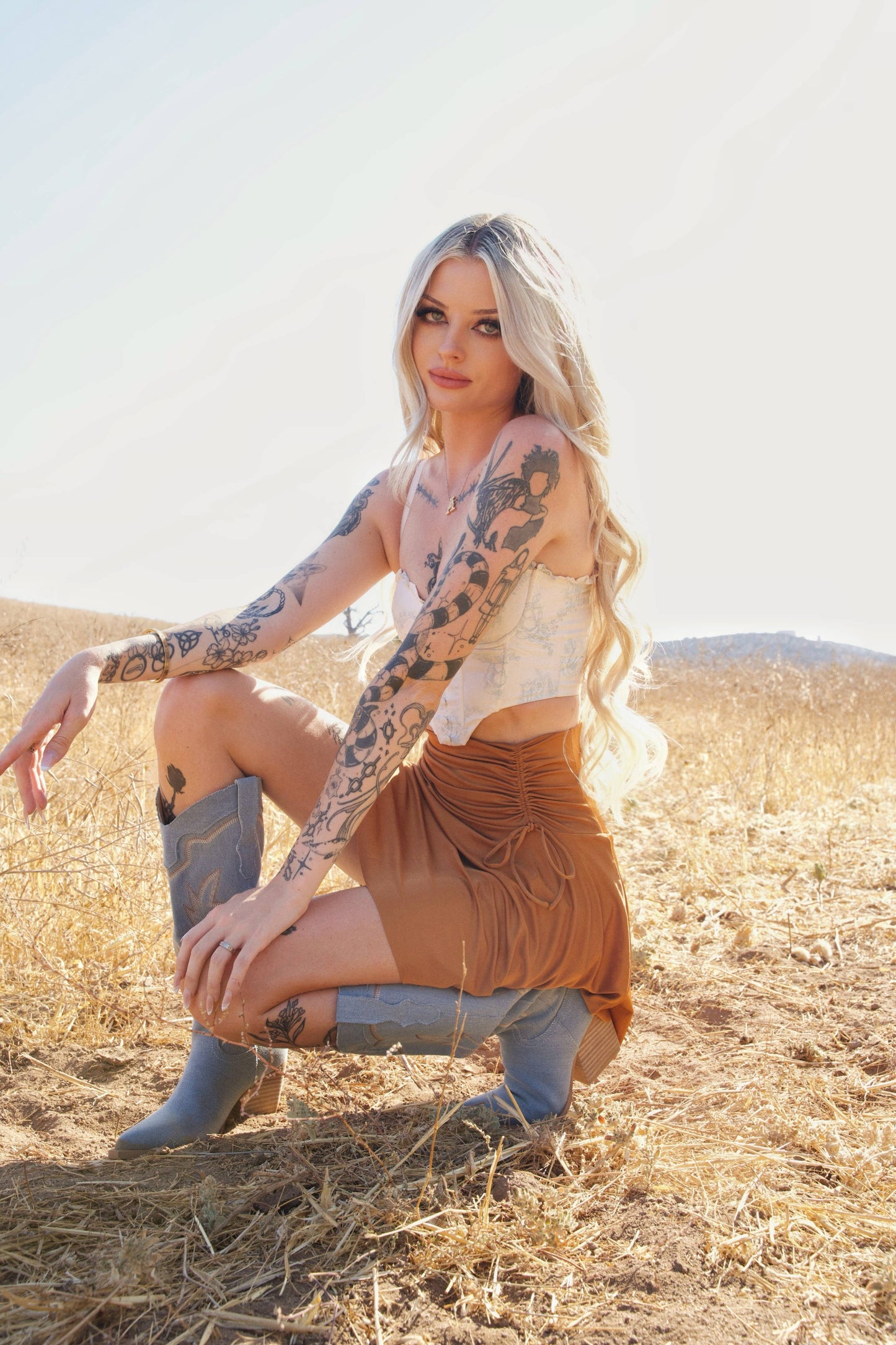 Maxie Denim Tall Boots