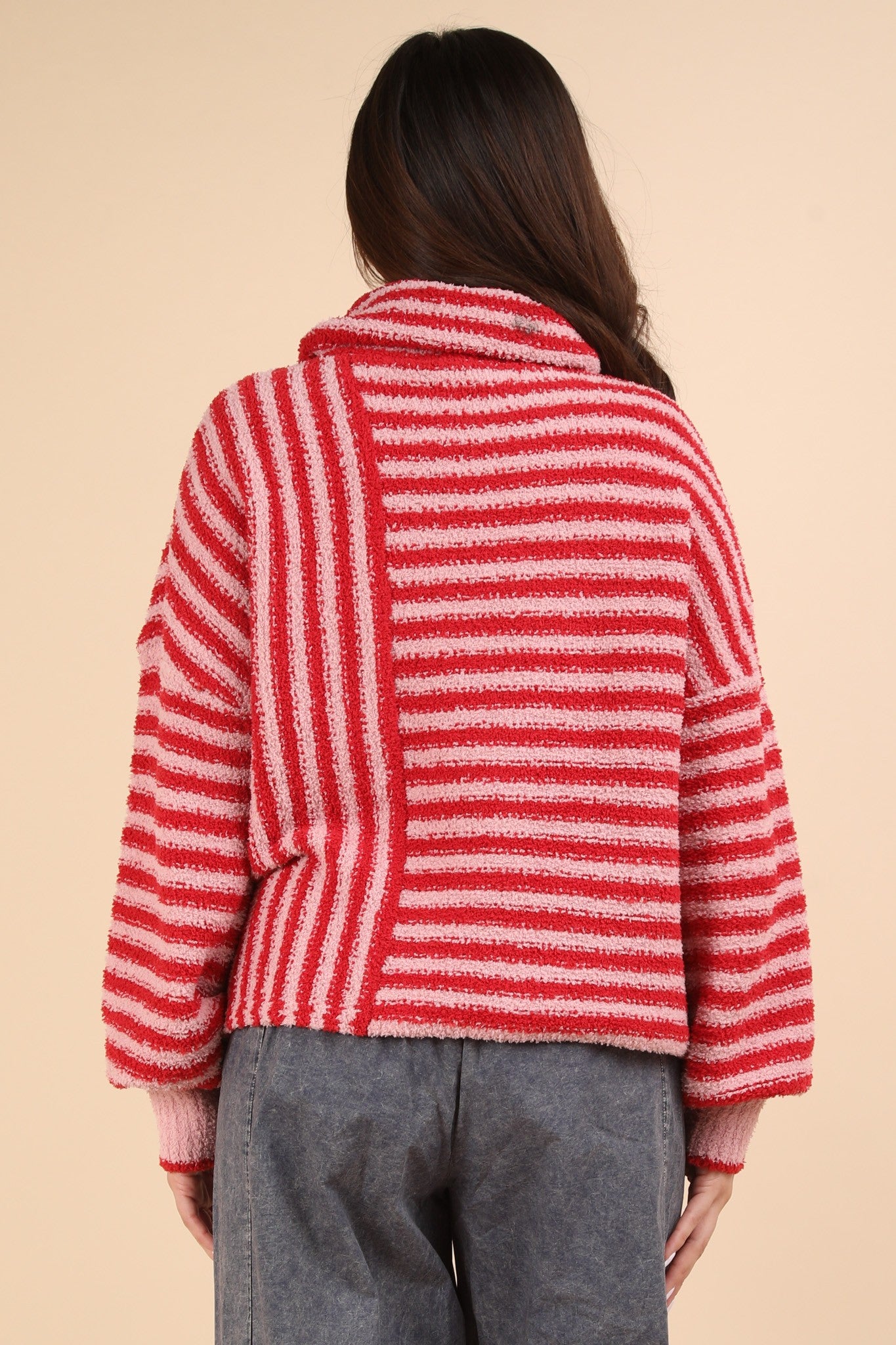 Striped Fuzzy Sweater