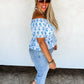 BLAKELEY ESSIE FLORAL SMOCKED TOP