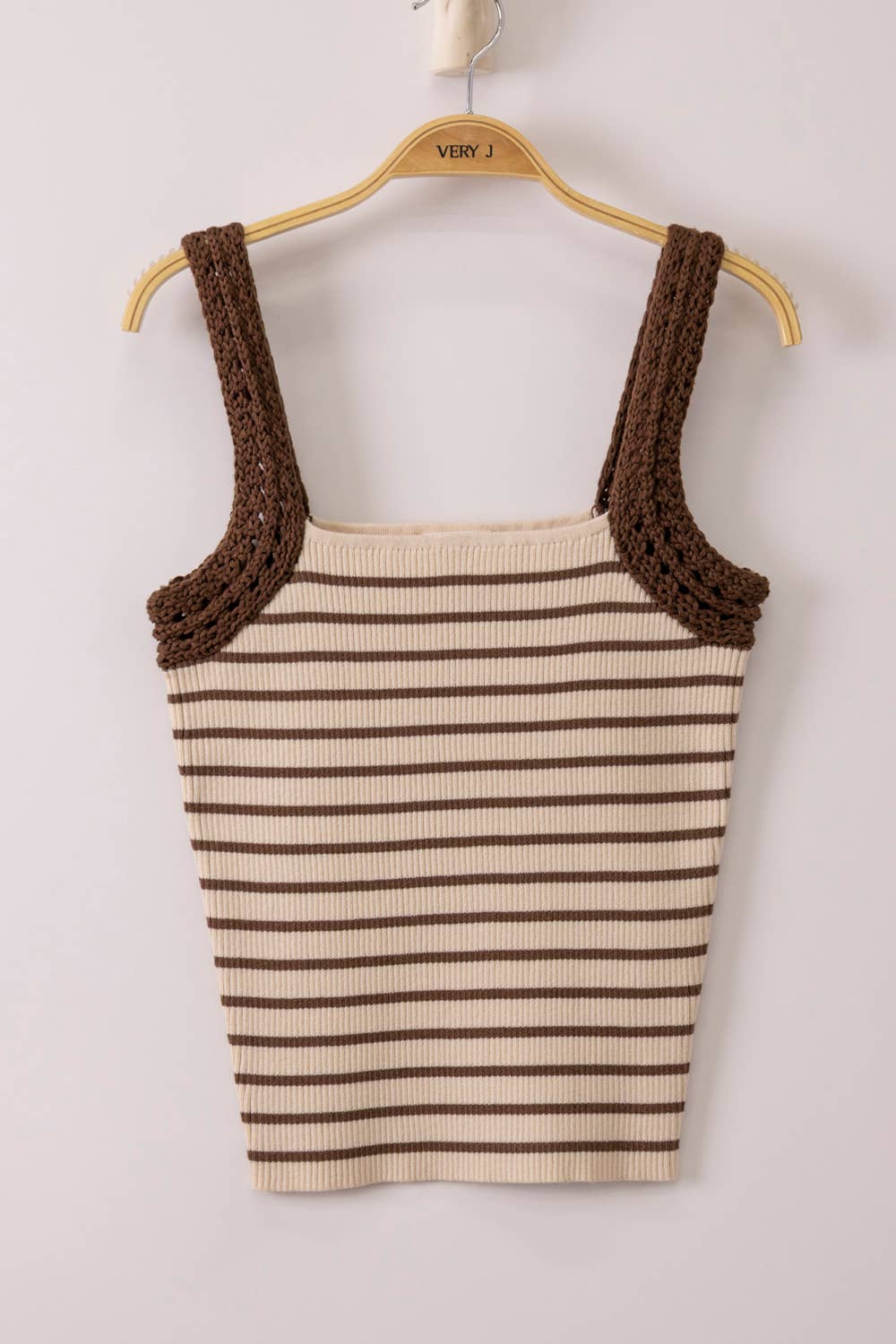 The Boardwalk Mocha Stripe Tank