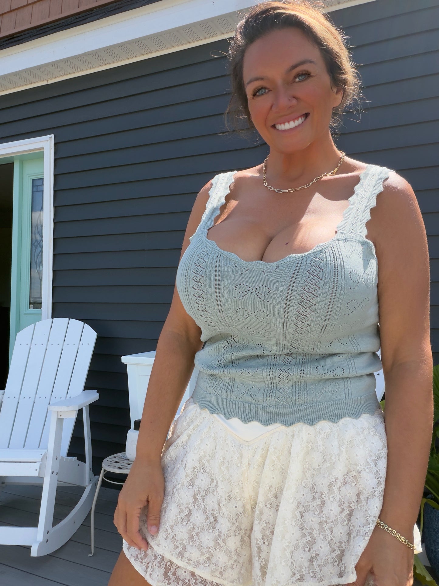 Sea Glass Sweetheart Knit
