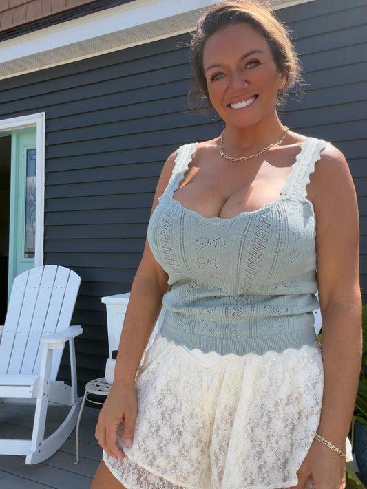 Sea Glass Sweetheart Knit
