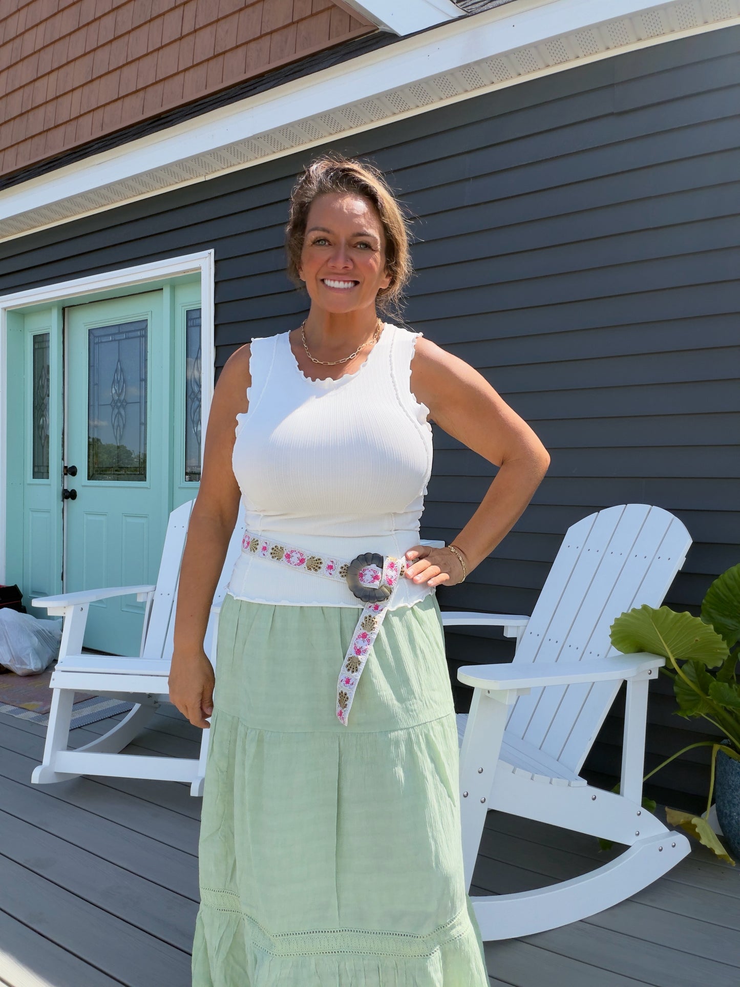 The Sweet on the Shore Ruffle Tank