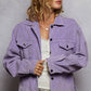 Lady V distressed hem corduroy jacket