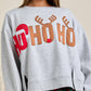 Christmas "HOHOHO" Patchwork Fleece Sweatshirt