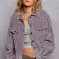 Lady V distressed hem corduroy jacket