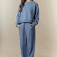 Dusty Blue Bow Detail Sweatshirt