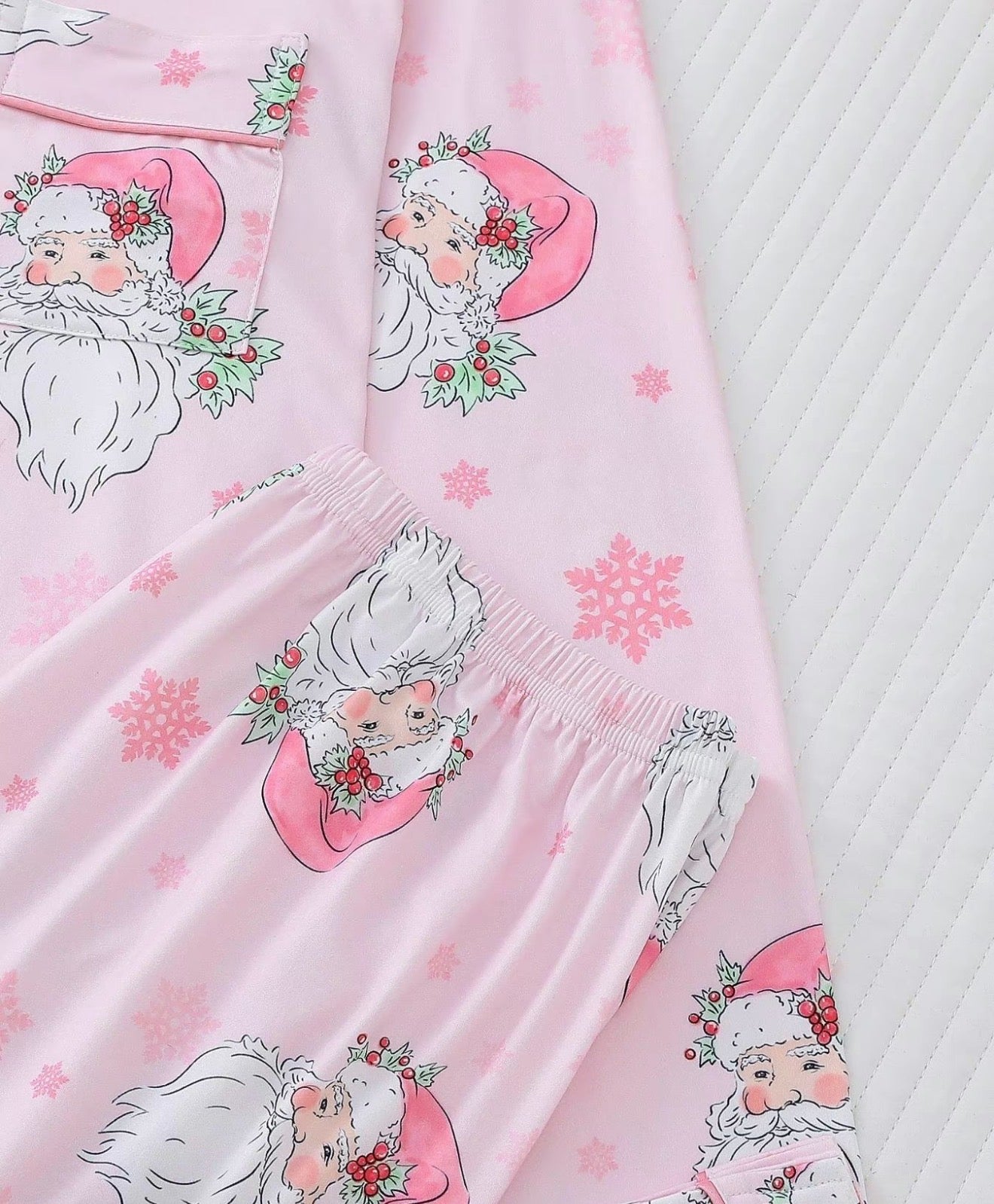 Pink Vintage Santa Pj’s