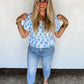 BLAKELEY ESSIE FLORAL SMOCKED TOP