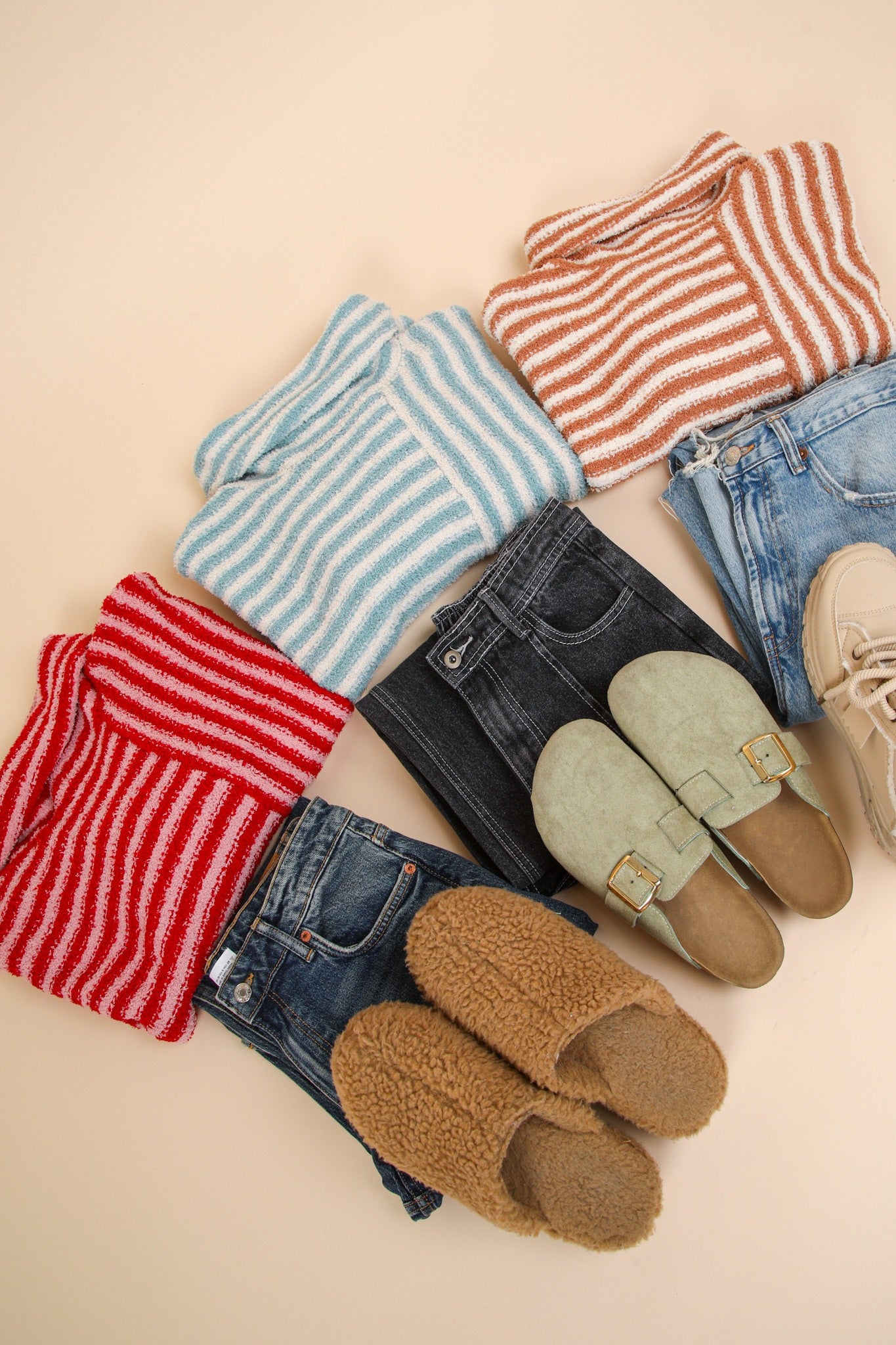 Striped Fuzzy Sweater