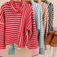 Striped Fuzzy Sweater
