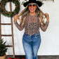 Wild Holiday Mesh Long Sleeve Top