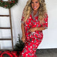 Candy Cane Leopard Christmas Luxe Jammies