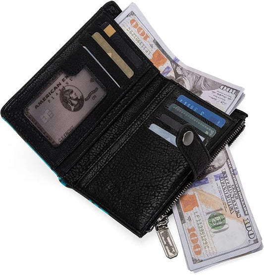 Wrangler Cow Wallet Blue Small
