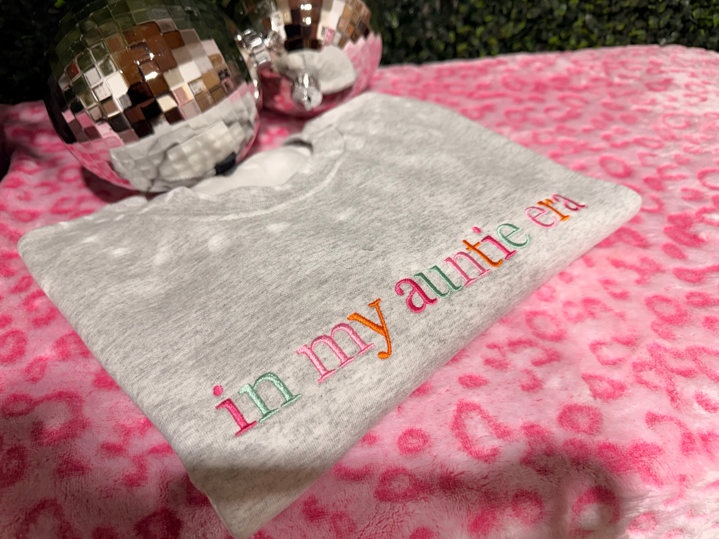 in my auntie era - embroidered sweatshirt