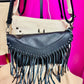 Leather Hobo Fringe Crossbody Tassel Purse