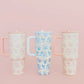 Cream & Pink Floral 40oz Tumbler