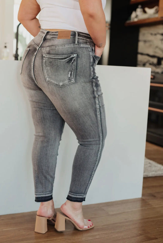 Judy Blue High Rise Control Top Release Hem Skinny Jeans