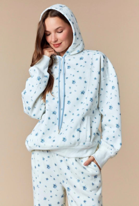 Blue Blossom Lounge Hoodie