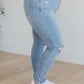Judy Blue Mid Rise Control Top Distressed Skinny Jeans