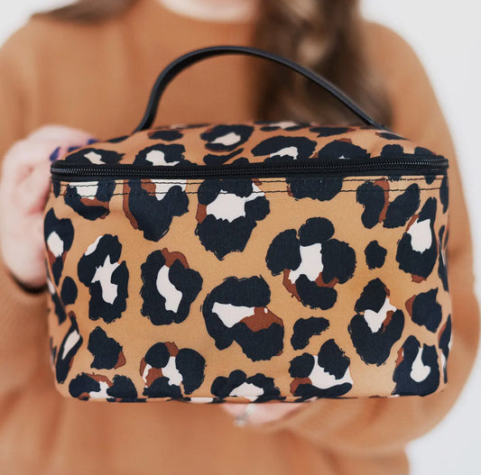 Brown Leopard Cosmetic Bag
