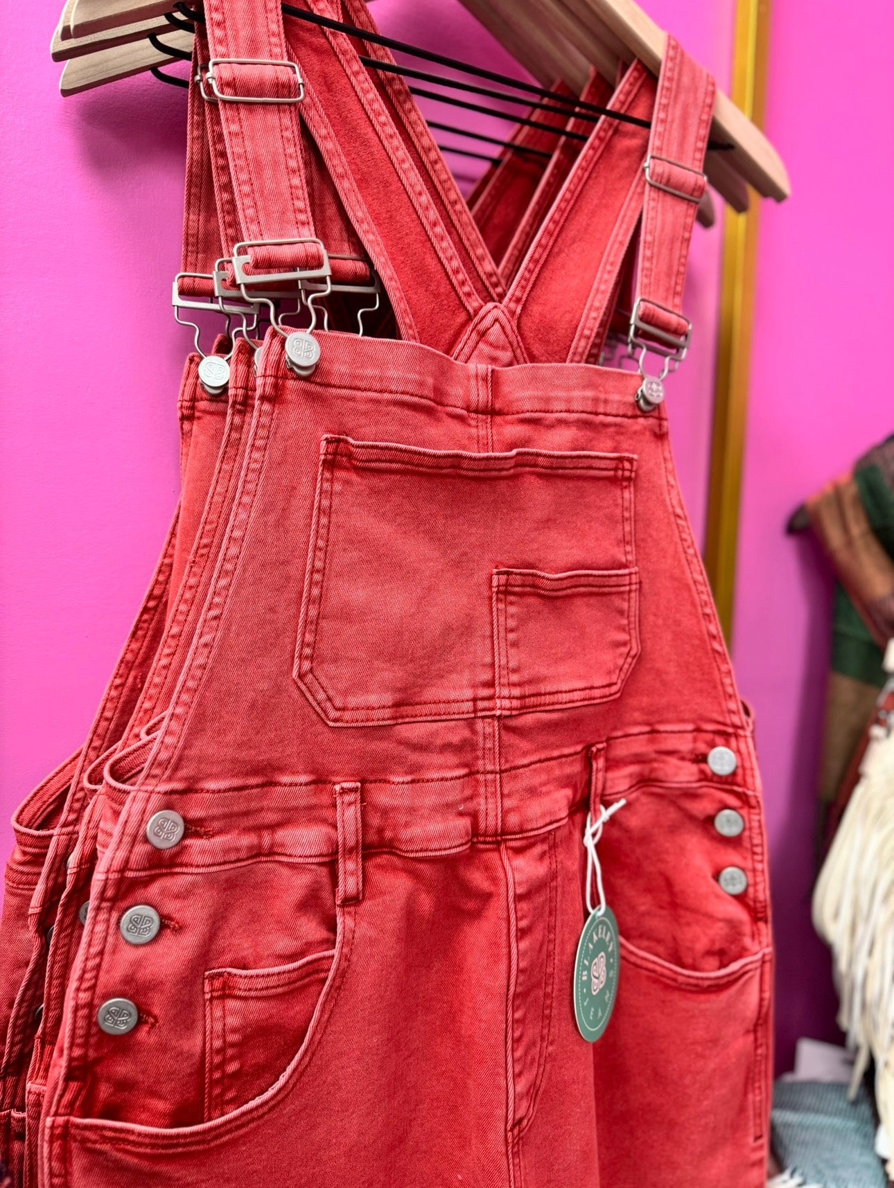 Holly Jolly Distressed Overalls
