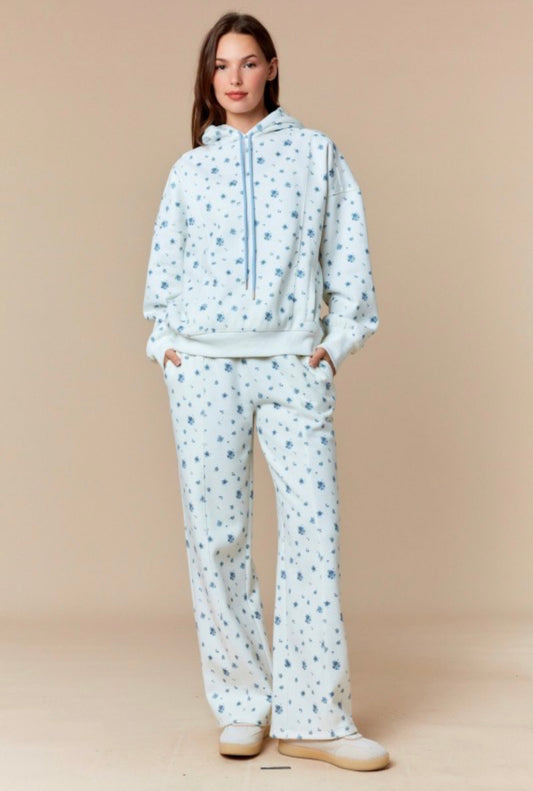 Blue Blossom Lounge Bottoms