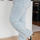 Judy Blue High Rise Control Top Vintage Wash Straight Jeans