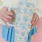 Cream & Blue Floral 40oz Tumbler