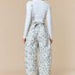 Blue Blossom Tie-Back Overalls