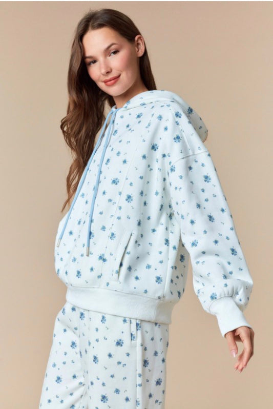 Blue Blossom Lounge Hoodie