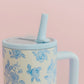 Cream & Blue Floral 40oz Tumbler