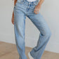 Judy Blue High Rise V Front Waistband Straight Jeans