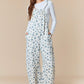 Blue Blossom Tie-Back Overalls