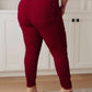 High Rise Control Top Judy Blue Skinny Jeans in Scarlet